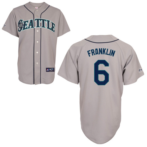 Nick Franklin #6 mlb Jersey-Seattle Mariners Women's Authentic Road Gray Cool Base Baseball Jersey